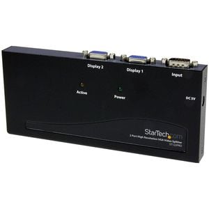 Startech.com Signal Splitter - Steel - Black - Taa Compliant - 2048 X 1536 - 350 Mhz Maximum Video Bandwidth