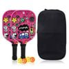 Catzon Pickleball Paddles Set 2 Rackets With Balls And Bag Fiberglass Surface Pickleball Racquet Set-red