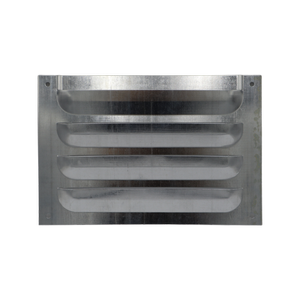 Builders Edge 230 x 150mm Galvanised Louvred Flat Faced Brick Vent