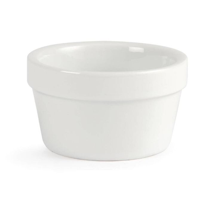 Olympia Ramekins Mediterranean White 77mm 6 Pack Catering Kitchenware Tableware