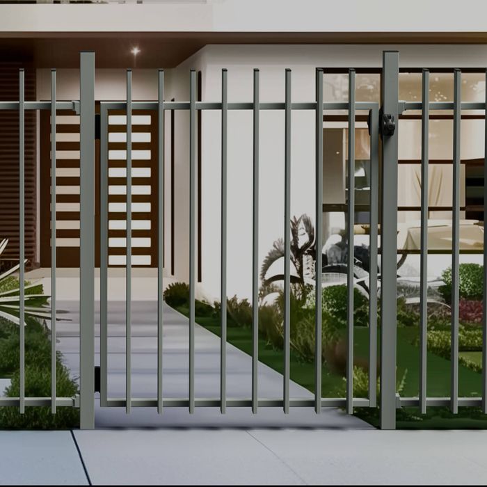 ProtectorAl 1201 1500 x 1200mm Palladium Silver Aluminium Garden Gate ...