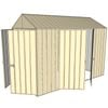 Build-a-Shed 1.5 x 3.0 x 2.3m Double Hinged Side Door Gable Shed - Cream