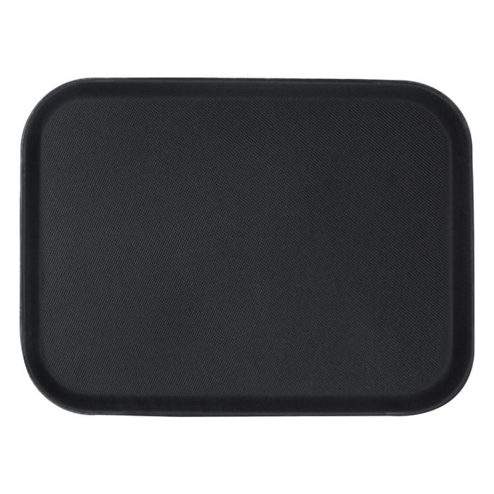 Argon Tableware Rectangular Serving Tray - 56 X 41cm - Reusable Non Slip Stackable Rubberized Food Drinks Platter Tray