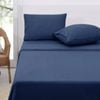Bloomington Polar Fleece Sheet Set Queen 36cm Wall Midnight Blue