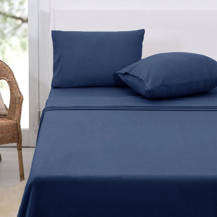 Bloomington Polar Fleece Sheet Set Queen 36cm Wall Midnight Blue