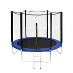 fitnessLAB Trampoline Round Outdoor Playground Trampolines Safety Net & Ladder