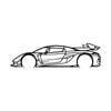 Ignite Laser Koenigsegg Jesko Silhouette Metal Wall Art Coated Black 15.7inch/40cm