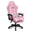 ALFORDSON Massage Gaming Chair Pink White