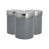 Harbour Housewares Round Metal Storage Canisters - 1L - Pack of 3