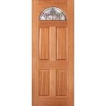 Woodcraft 2040 x 820 x 40mm Entrance Door Carolina Black Leadlight  Glass TG3 GlassCBB