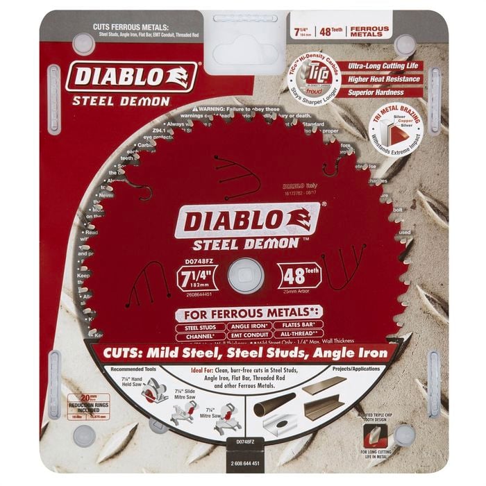 Diablo 184mm 48T Steel Demon Ferrous Metals Circular Saw Blade