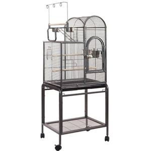 Yes4pets Large Bird Budgie Cage Parrot Aviary Carrier With Stand & Wheel