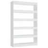 vidaXL Book Cabinet/Room Divider White Storage Cabinet Bookcase Shelf Rack