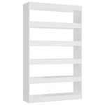 vidaXL Book Cabinet/Room Divider White Storage Cabinet Bookcase Shelf Rack