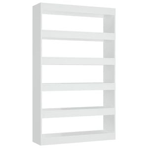 vidaXL Book Cabinet/Room Divider White Storage Cabinet Bookcase Shelf Rack
