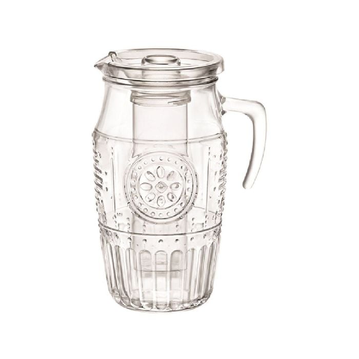 Bormioli Rocco Romantic 1.8L Glass Water Pitcher + Insert
