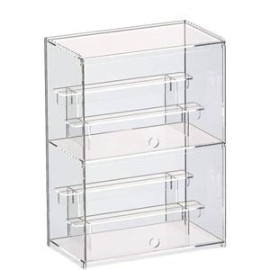Catzon 2-tier Acrylic Display Case Door Stand For Collectibles Mini Figures