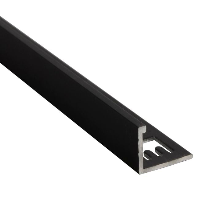 QEP 10mm x 1m Black Angle L Shape Tile Trim