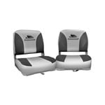 Seamanship 2X Folding Boat Seats Seat Marine Seating Set All Weather Swivel Grey
