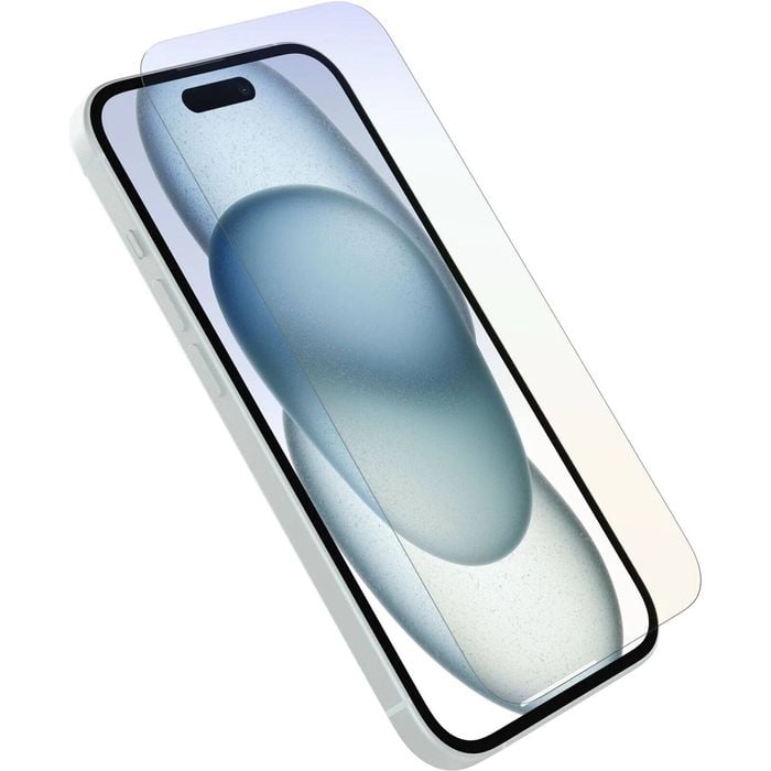 OtterBox Premium Pro Glass Antimicribial Anti-Blue Light Apple iPhone 15 (6.1") Screen Protector Clear - (77-93996), DROP+ 6ft P