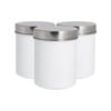 Harbour Housewares Round Metal Storage Canisters - 1L - Pack of 3