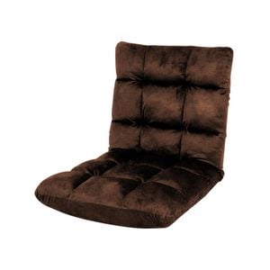 Adjustable Cushioned Floor Gaming Lounge Chair 100 x 50 x 12cm - Brown