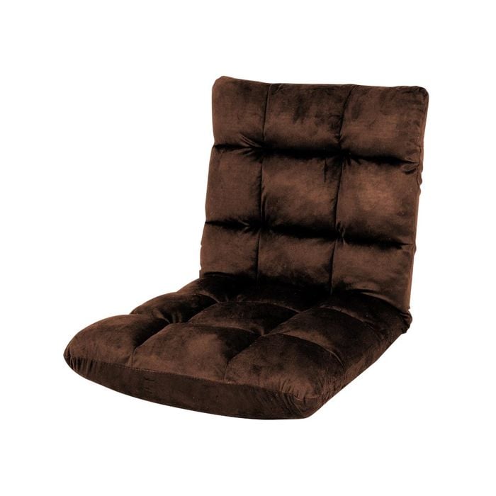 Adjustable Cushioned Floor Gaming Lounge Chair 100 x 50 x 12cm - Brown
