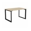 Olg Anvil Single Black Frame Nordic Maple Top Office Desk L1200mm X W600mm