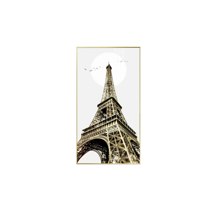 Elegant Collections Eiffel Gold Accent Wall Art