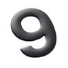 Sandleford 50mm Matt Black Mode Numeral 9