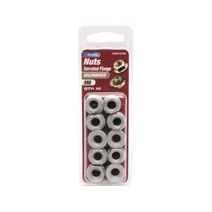 Zenith M8 Galvanised Serrated Flange Nut - 10 Pack