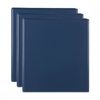 3x Marbig Clearview 3 D-ring Insert Binder A4 File 50mm Document Organiser Blue