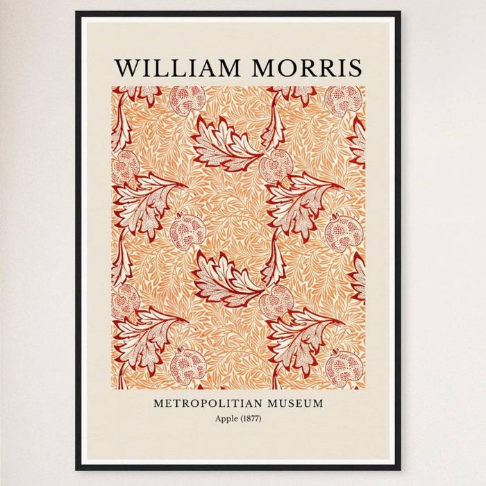 Galrie William Morris Apple Print from Metropolitan Museum (1877) - Elegant Wall Art, Black Frame, A3 30 x 42cm (12 x 16inch)