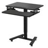 Levede Mobile Desk Manual Height Adjustment With Wheels With Keyboard Stand