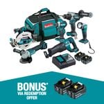 Makita 18V Brushless 6 Piece Combo Kit DLX6108TX1