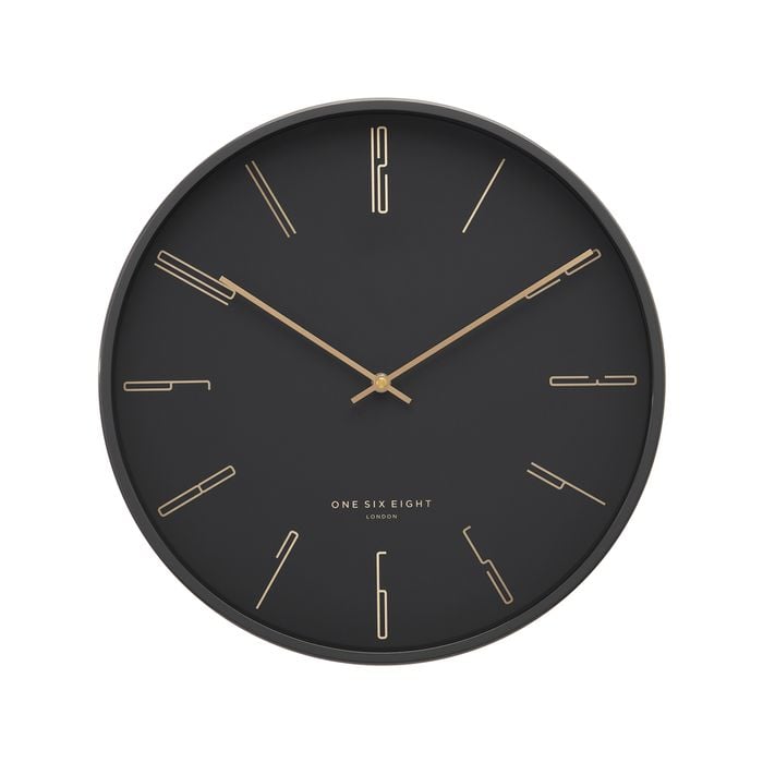 One Six Eight London Maya 30cm Charcoal Grey Silent Wall Clock