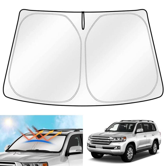 Windshield Sun Shade for Toyota LandCruiser 200 Series 2007-2021 Blocks UV Rays Visor Protector