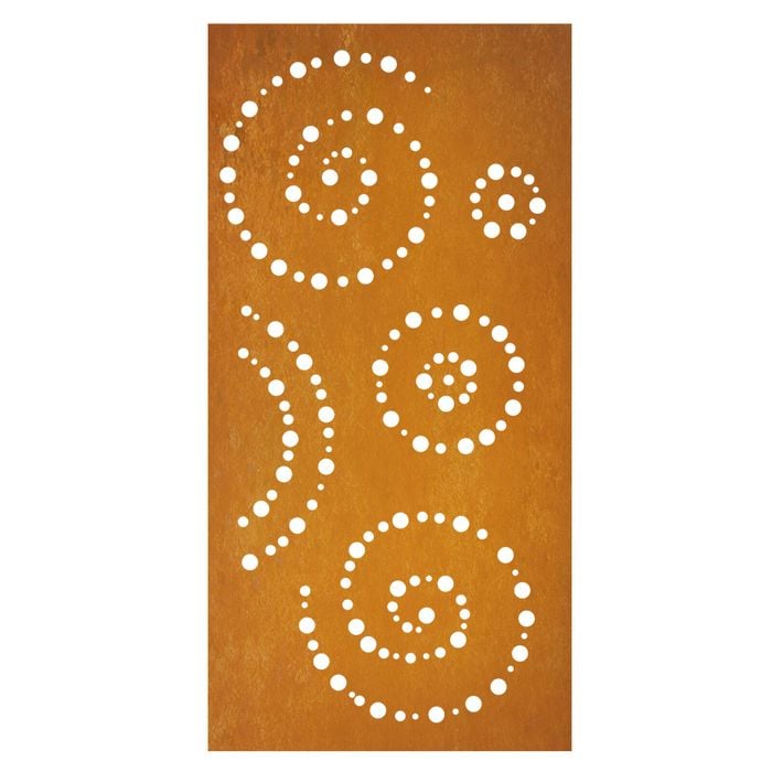 Jack 1800 x 900mm Spirals Weathering Steel Screen