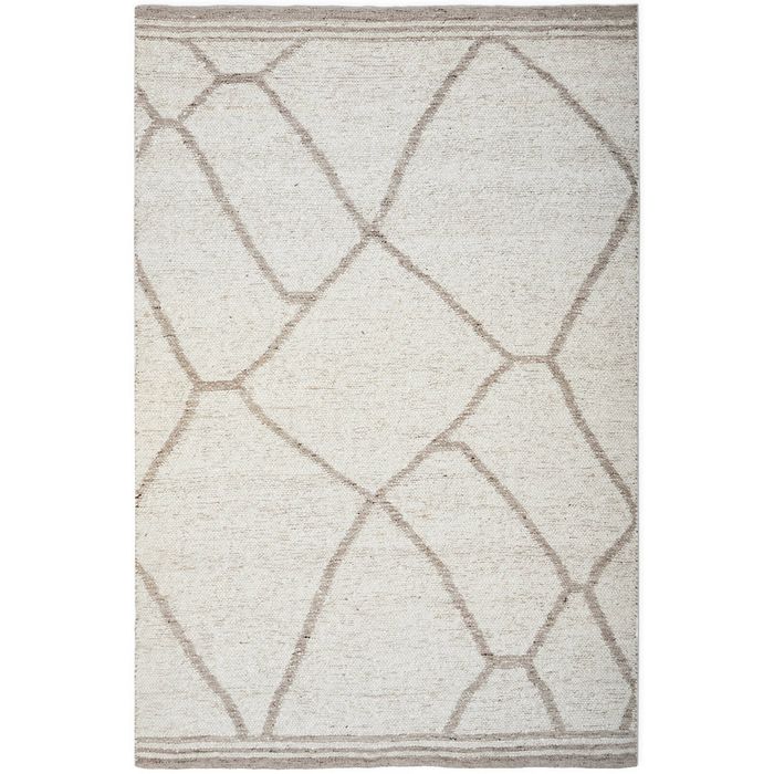 The Rug Connection Bali Off White 280x190cm - Large Handwoven Wool Indoor Floor Rug