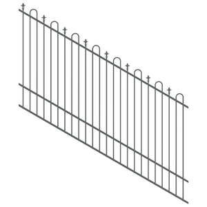 ProtectorAl 1201 - 2400 x 1500mm Monument  Raked 16-30º Loop And Spear Top Pool Fence Panel