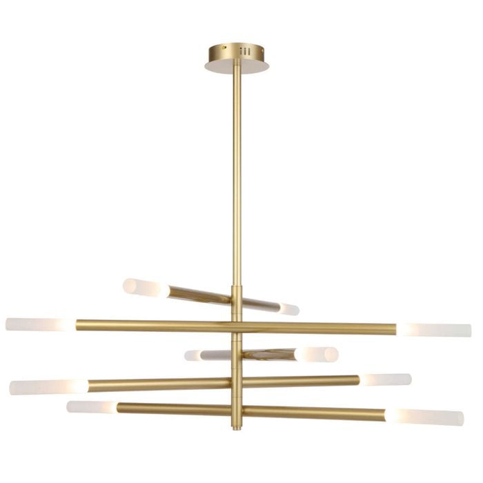 Telbix Pinta Contemporary Pendant Hanging Lamp Light Metal Acrylic Gold Matte