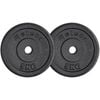 METEOR 5kgx2 Black Cast Iron Standard Weight Plates