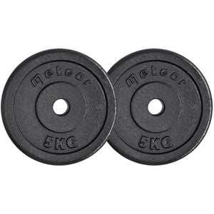 METEOR 5kgx2 Black Cast Iron Standard Weight Plates