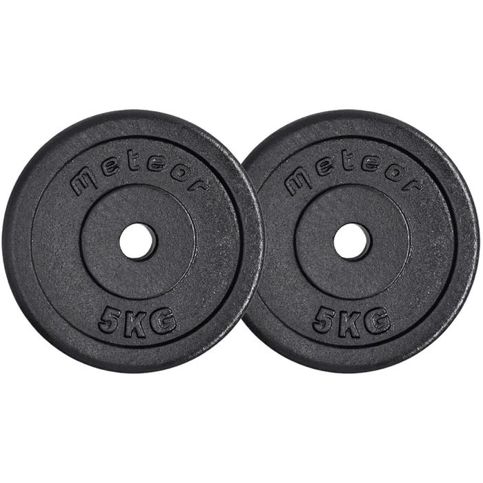 METEOR 5kgx2 Black Cast Iron Standard Weight Plates