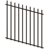 ProtectorAl 0350-1200W x 1200H Satin Black Batten Pool Fence Panel Raked Up to 15º - Black