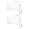 vidaXL 2x Football Goal Nets Steel 240x90x150cm Sporting Soccer Accessory