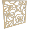 ProtectorAl 300 - 1200 x 300 - 1200mm Gold Matt / Gloss White Roses Unframed Composite Deco Panel