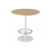 Olg Disc Bar Leaner White Frame New Oak Ravine Top 900mm Diameter