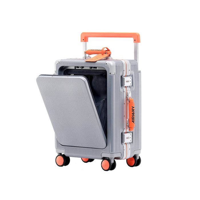 AIRWAY Voyager Carry - 20 Inch Aluminium Carry-On Luggage 40L - Silver