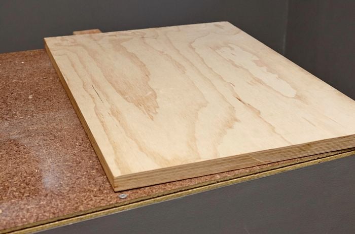 Pre-cut piece of timber on a workbench